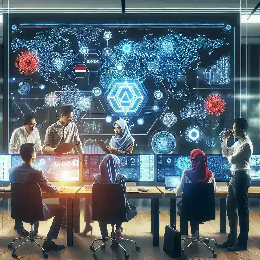 "Ilustrasi startup fintech Indonesia yang menawarkan solusi pinjaman berbasis blockchain untuk mendukung UMKM, menggambarkan pertumbuhan ekonomi digital di Indonesia."
